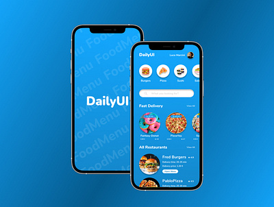 Food Delivery App Design app branding dailyui design graphic design illustration logo ui ux vector