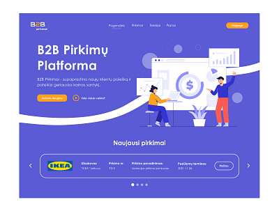 B2B pirkimų platforma - Figma UI/UX Design