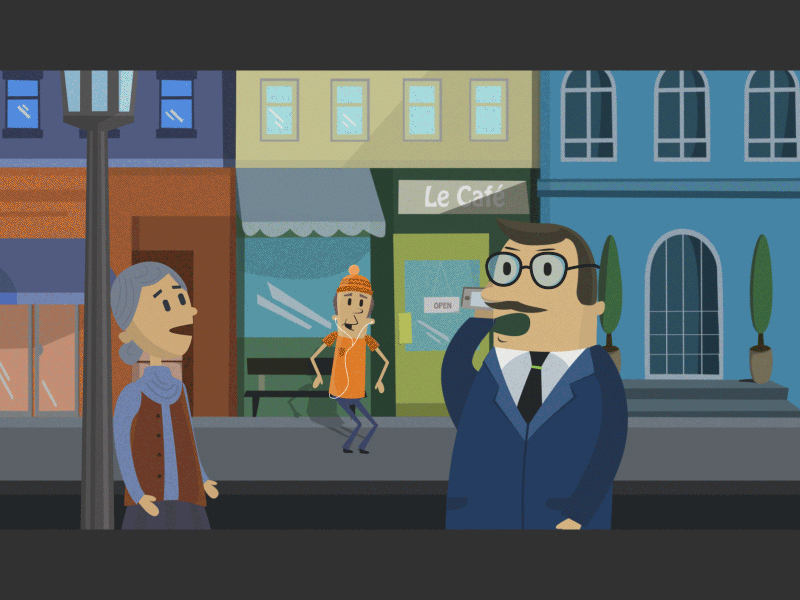 City Pedestrians 2d animation 2d illustration character city pedestrian street walk cycle