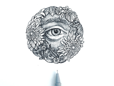 eye design eye illustration ink line logo sketch естетика линер рисунок цветы
