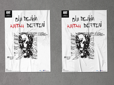 BİR DELİNİN HATIRA DEFTERİ Adlı tiyatro Afiş Tasarımı illustration poster theater typography vector