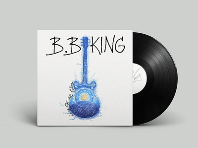 BB KING Plak Kapağı Tasarımı design graphic design illustration typogaphy typography