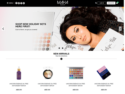 Maha Makeup UI Design ui web web design web designer