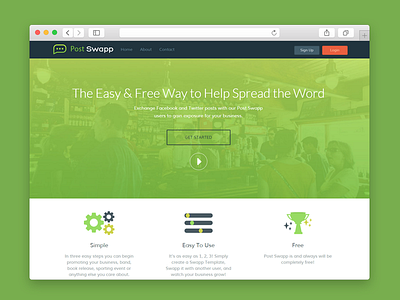 Postswapp Landing Page exchange flat landing page website