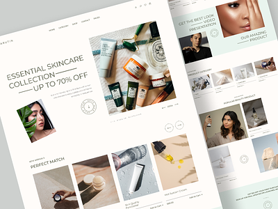 Online Store Skincare - Shopify card e commerce ecommerce shopify shopify development shopify store simple ui ux web online store