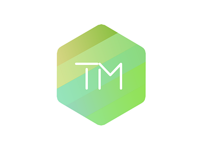 Team Mate Logo flat green letter logo simple
