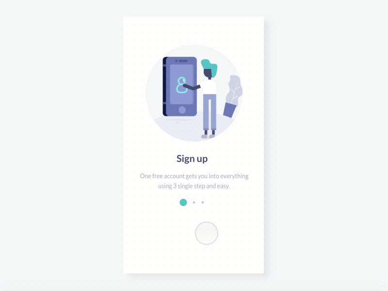 Onboarding Gif Animation flat gif landing onboarding screen sign up simple ui