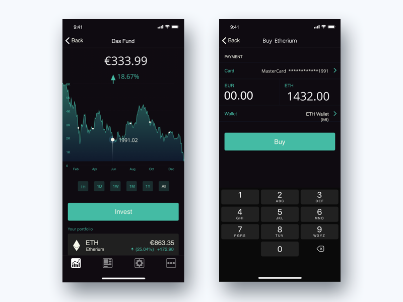 Cryptocurency App graph card app design flat crypto app cryptocurency ios ux ui