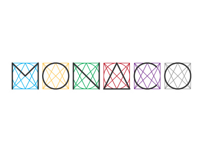Monaco Typography color geometry lettering mathematics monaco type typography