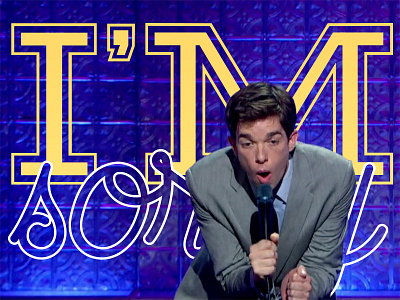 John Mulaney colonoscopy comedian comedy funny people station john mulaney new in town type typography