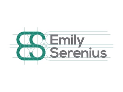 Emily Serenius Personal Logo brand branding color grid icon line logo structure