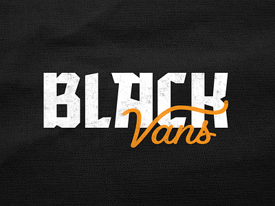 Black Vans Cover Art blackletter cover art music podcast typography vans
