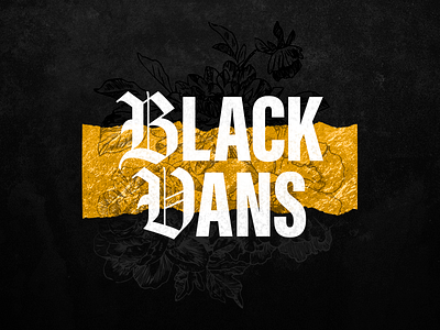 Black Vans Episode Cover blackletter cover art floral podcast podcasting typography vans