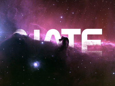 NATE Space Program astronomy color nasa nebula space typography