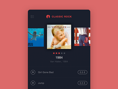 RockMusic store app mobile music player store ui ux