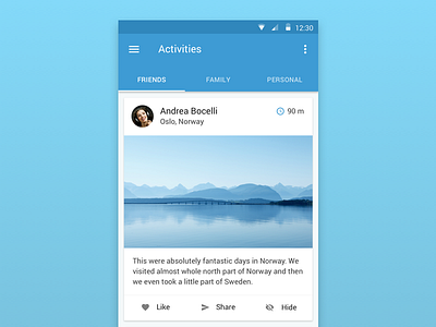 FriendsPic — mobile social network android app mobile photos travel ui ux