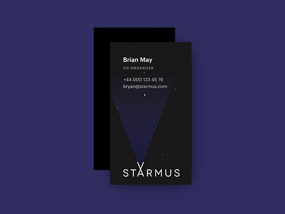 Starmus business cards astronomy brand business card graphic design identity queen rock space starmus