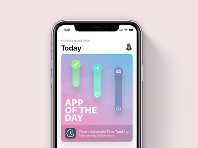Timely — App of the day ai app store apple featured ios time time tracking ui ux