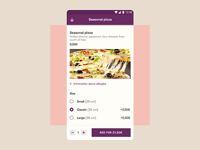 Meal screen android app food ios meal mobile restaurant startup ui ux