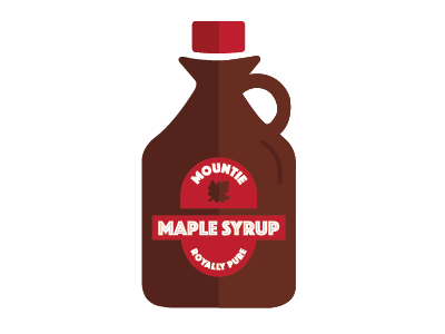 Mountie Maple Syrup canada dribbble maple mountie playoff stickermule syrup