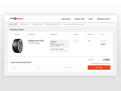 Payment Checkout for Tyre Website checkout payment tyres