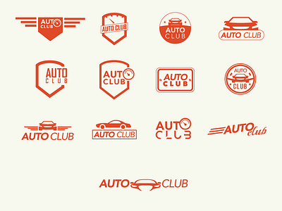 Logo Variations for an Auto Club auto autoclub clubs logo orange