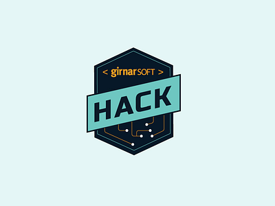 Hackathon logo for company blue company hack hackathon logo