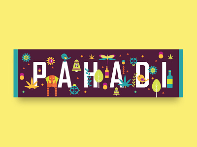 Pahadi Banner hills illustration pahadi