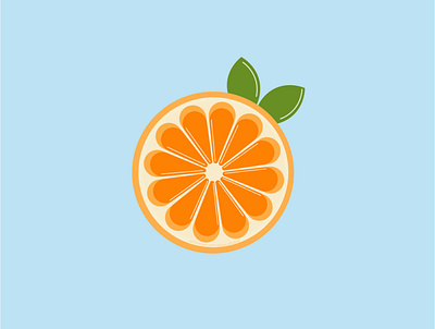 Orange adobe illustrator fruit graphic design icon illustration logo orange vector