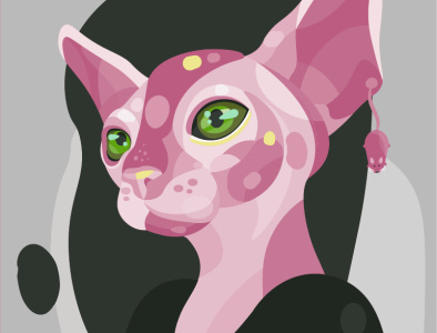 Cat 2d art adobe illustrator cat character character design graphic design illustration vector