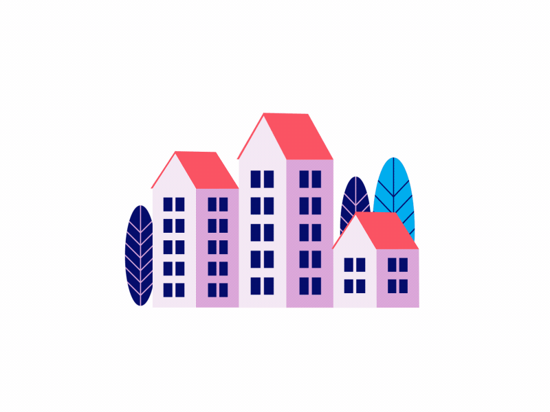University of Portland - Housing animation branding design flat illustration motion