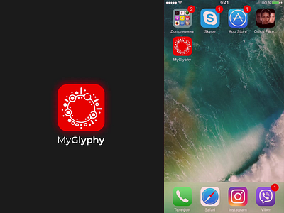 MyGlyphy animation app design graphic design graphicdesign icon logo ui ux web