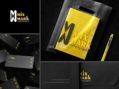 MixMark Marketing Agency agency agency logo black branding design graphic design graphicdesign logo marketing yellow