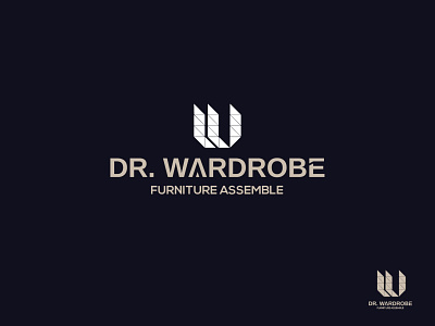 wardrobe logo design branding business catchy clean creativelogo flat minimal minimalist simple typoraphy