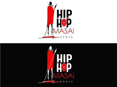 Hip Hop Maasai Logo branding design fliers flyer illustration logo maasai logo minimal red logo vector