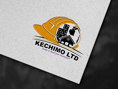 Construction Logo Kechimo LTD branding building logo construction design fliers flyer illustration logo minimal ui ux vector