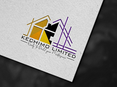 Building Logo Kechimo LTD 3d brand branding building construction design fliers flyer graphic design icon illustration logo minimal print typography ui ux vector