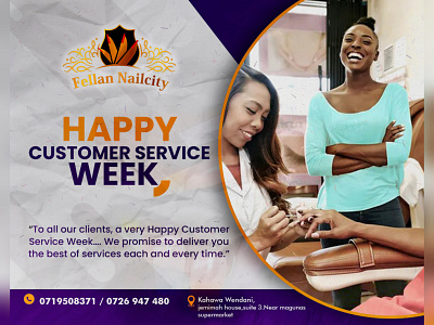 Customer Service Week Flyer 3d branding customer customer week design fliers flyer graphic design illustration logo minimal vector
