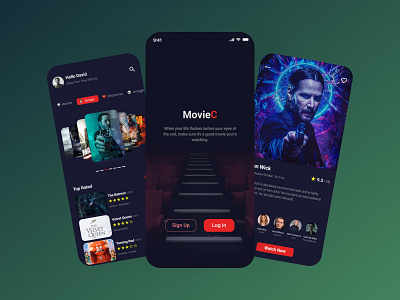 MovieC App! mobile app ui ui design ux