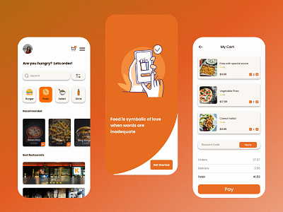 Food App graphic design mobi mobile app ui ui design ux