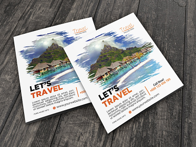 Travel Flyer Template branding design graphic design icon illustration logo minimal vector