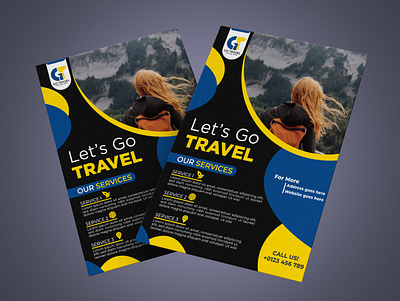 Modern Travel Flyer Template branding graphic design illustration logo minimal vector