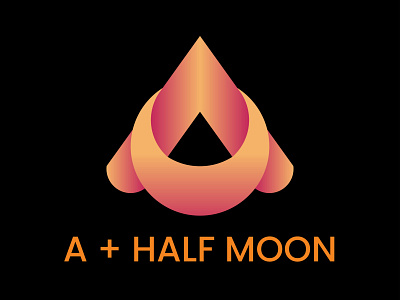 A + Half Moon Logo Concept... 3d a brandidentity branding design graphic design halfmoon logo logobrand logodesign minimal moon vector