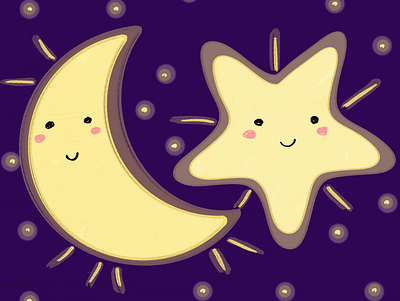 moon & stars childrens book childrens illustration illustration