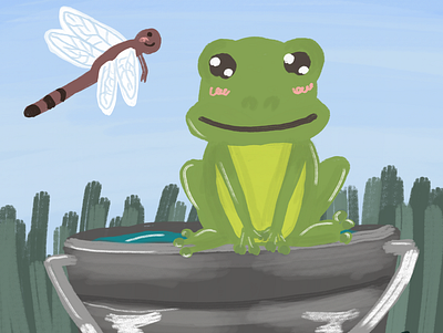 Frog animal animals childrens book childrens illustration color frog illustration