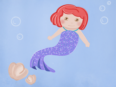 A Little Mermaid books childrens book childrens illustration color illustration sea shell