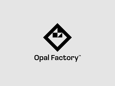 Opal Factory Logo branding brandmark clean logo design diamonds flat logo freelance gold great logo jewellery logo manufacturing minimalist opal ruby silver simple logo square timeless