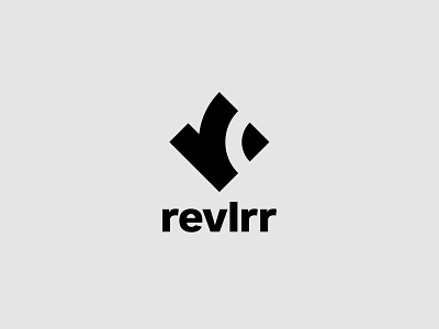 Revlrr Logo artists bold branding brandmark clean logo concerts design events flat logo gigs great logo hire illustration logo modern promotion ui vector website