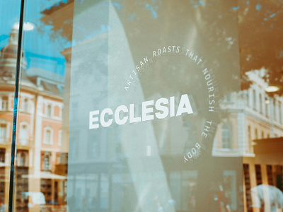 Ecclesia Coffee Roasters Signage branding design logo vector