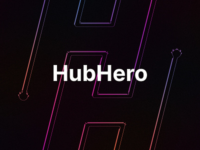 HubHero Ad Concept branding design hero hh hub logo monogram tech